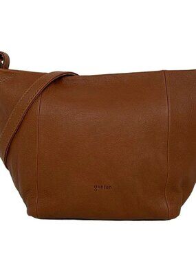 genten Brown Leather Shoulder Bag